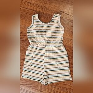 Alice & Ames Striped Sleeveless Romper With Pockets